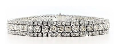 Triple-Row Diamond Bracelet