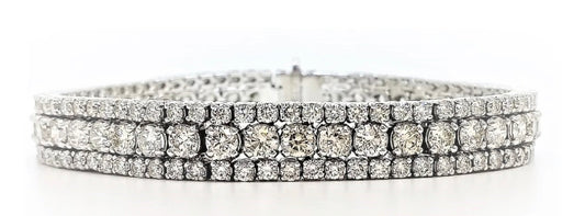 Triple Row Diamond Bracelet