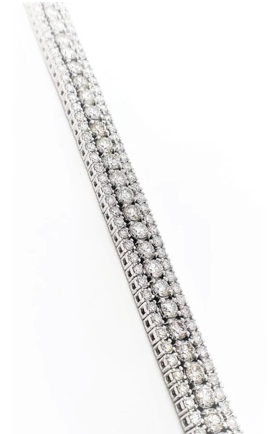Triple Row Diamond Bracelet