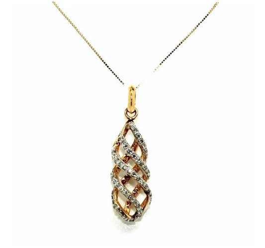 Diamond Scroll Pendant