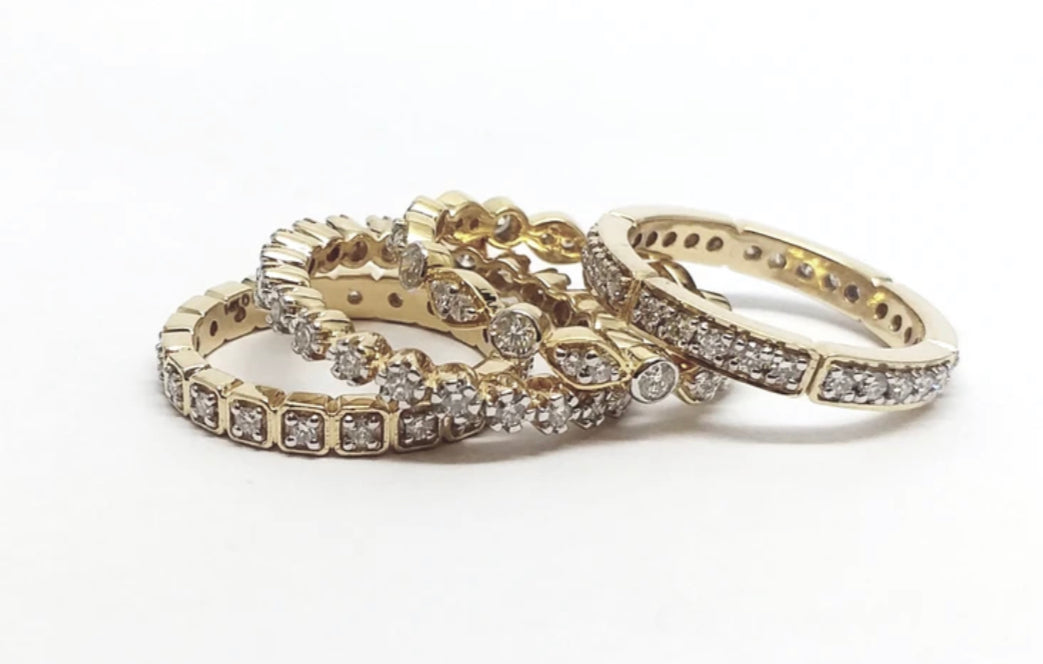 Stackable Diamond Rings Custom Made Stackable Diamond Rings – Q.Jones Custom