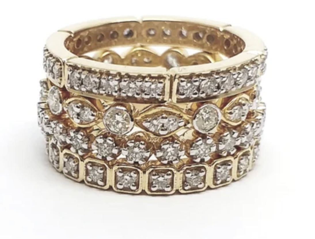 Stackable Diamond Rings Custom Made Stackable Diamond Rings – Q.Jones Custom
