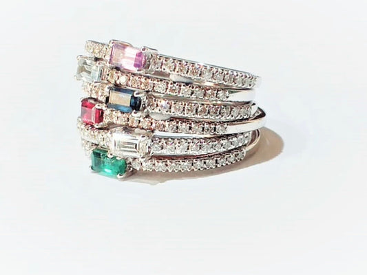 Colorful Petite Stackable Rings