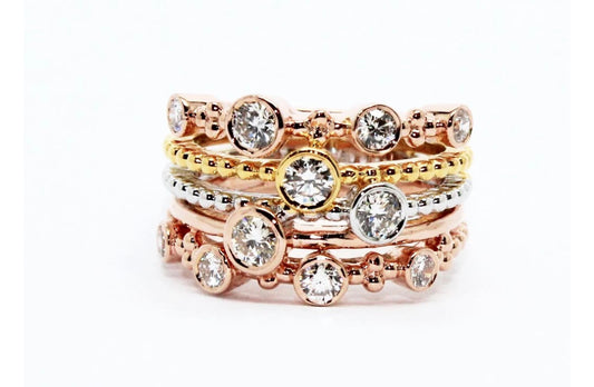 Tricolor Diamond Ring