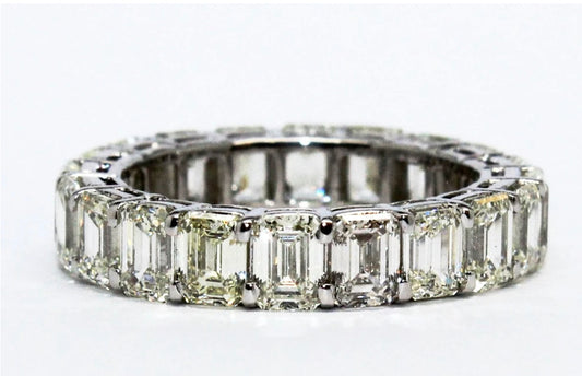 Emerald cut Diamond Band