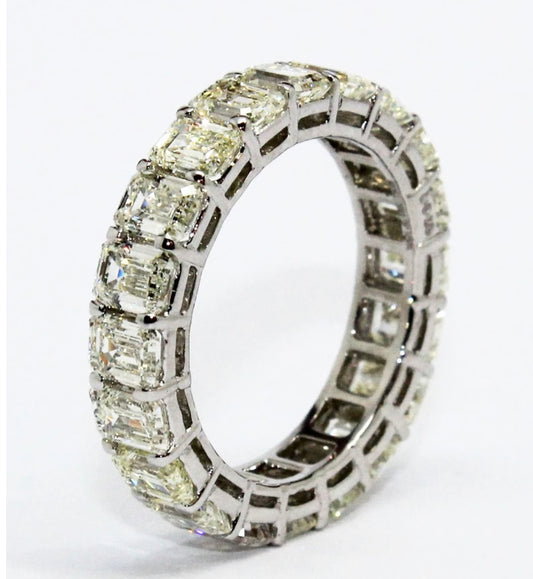 Emerald cut Diamond Band