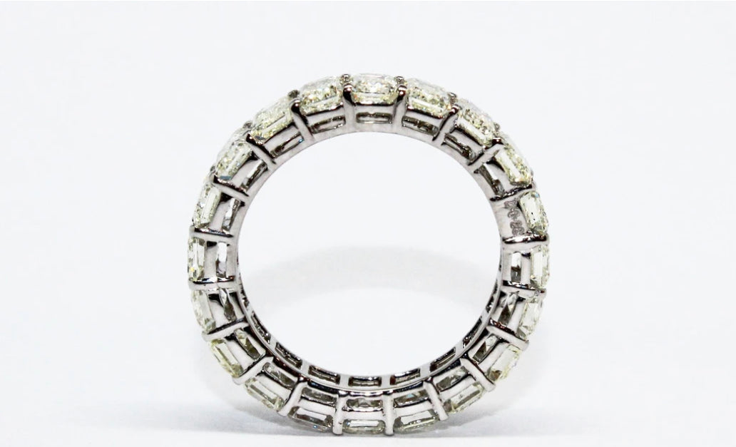 Emerald cut Diamond Band