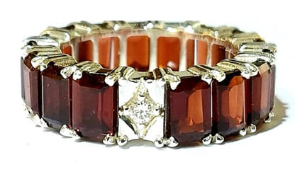 Custom Natural-Stone Eternity Ring