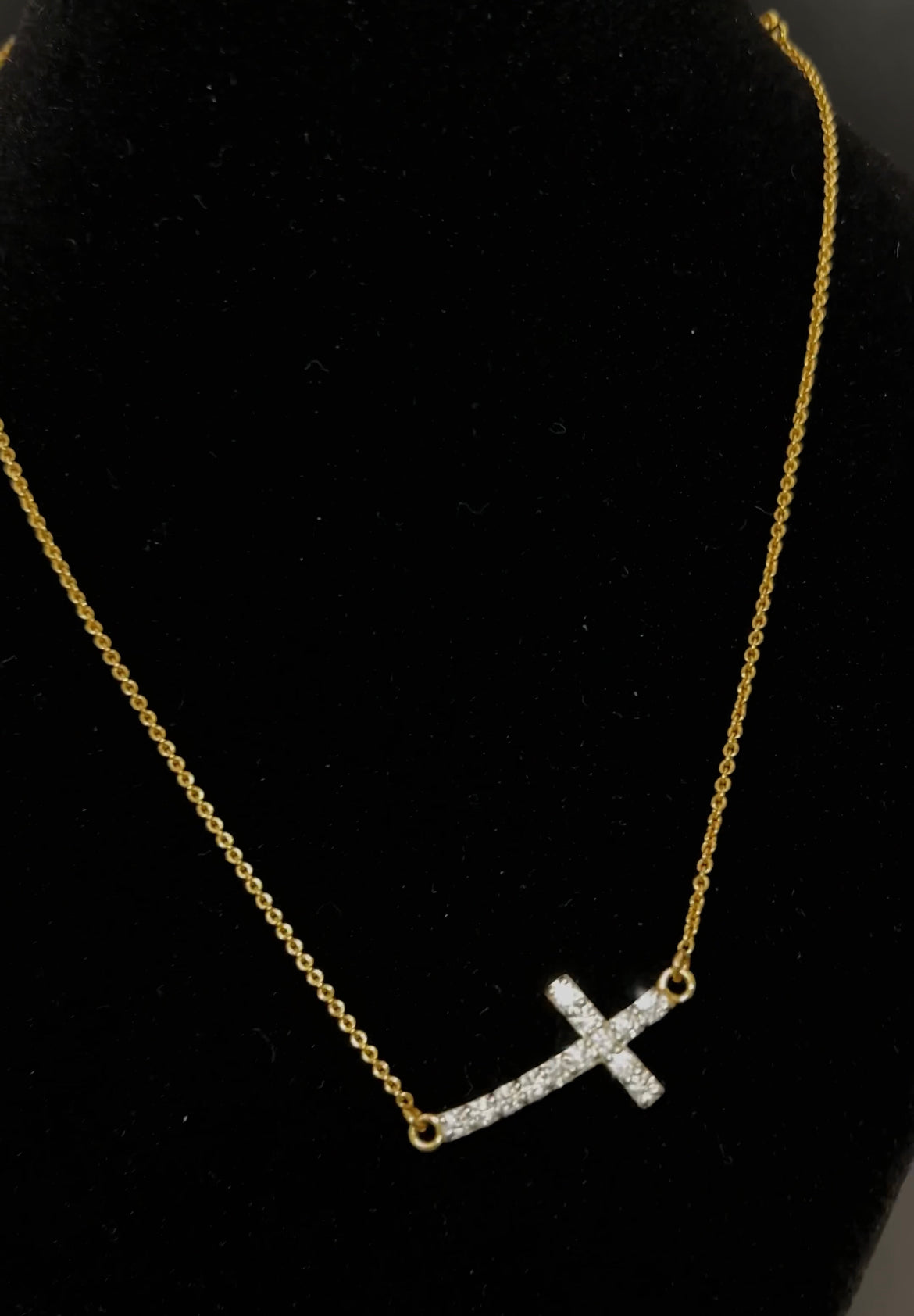 Solid Gold Cross Necklace