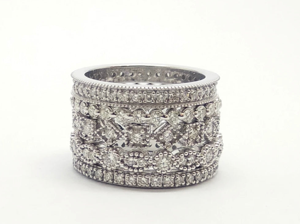 White Gold Stackable rings
